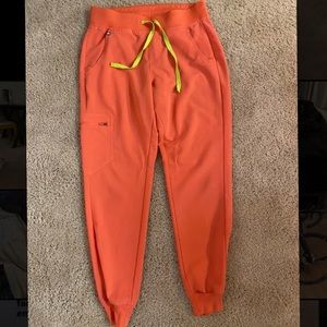 Figs Hot Coral (limited edition color) Zamora Jogger Scrub Pant